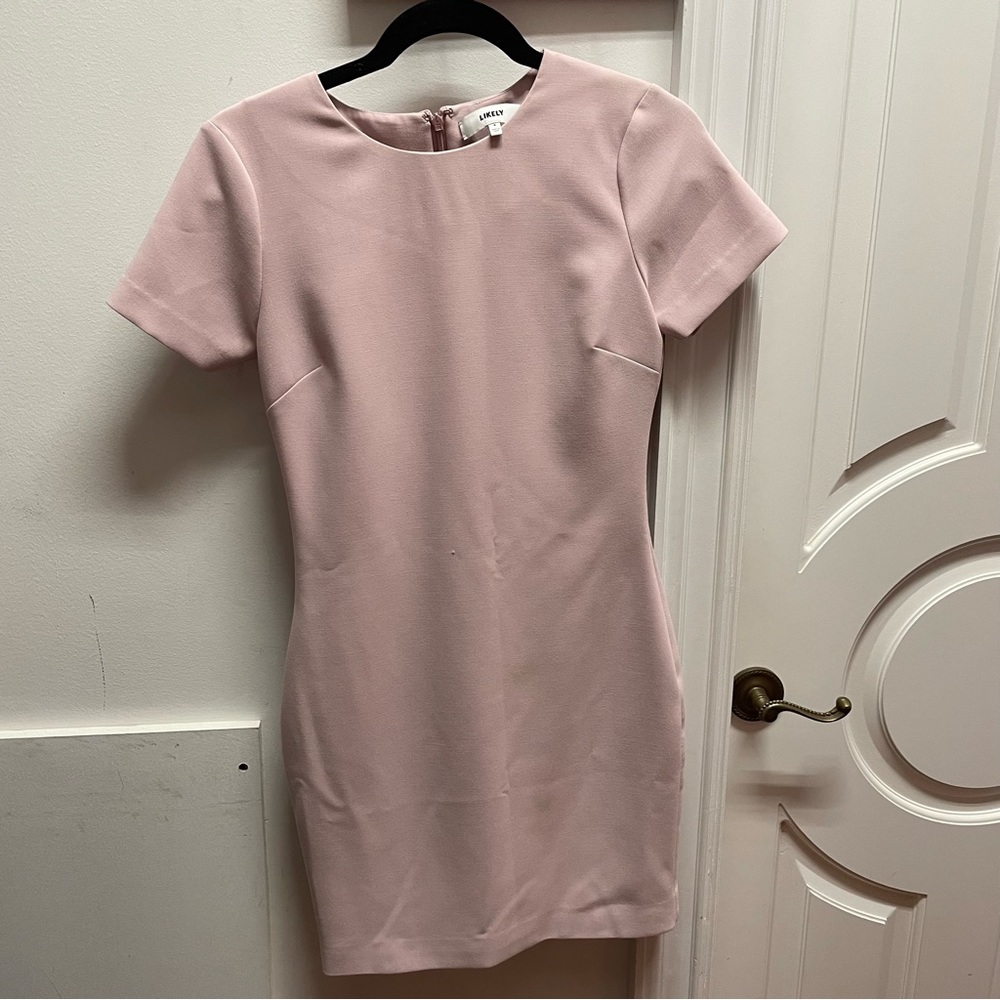 Likely muted pink short sleeve dress